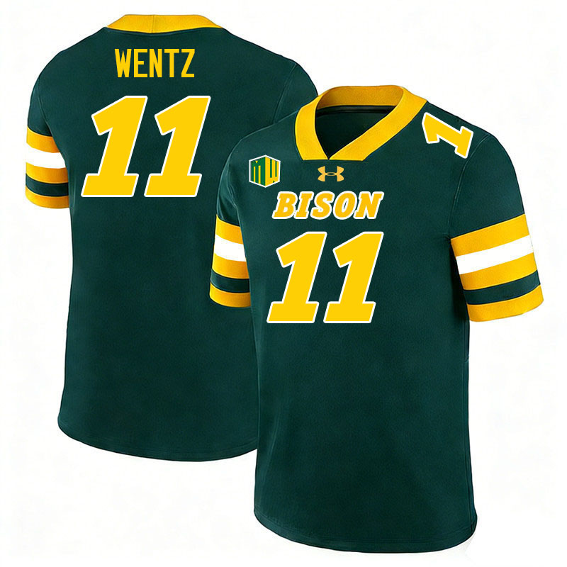 North Dakota State Bison #11 Carson Wentz College Football Jerseys,Uniforms-Green